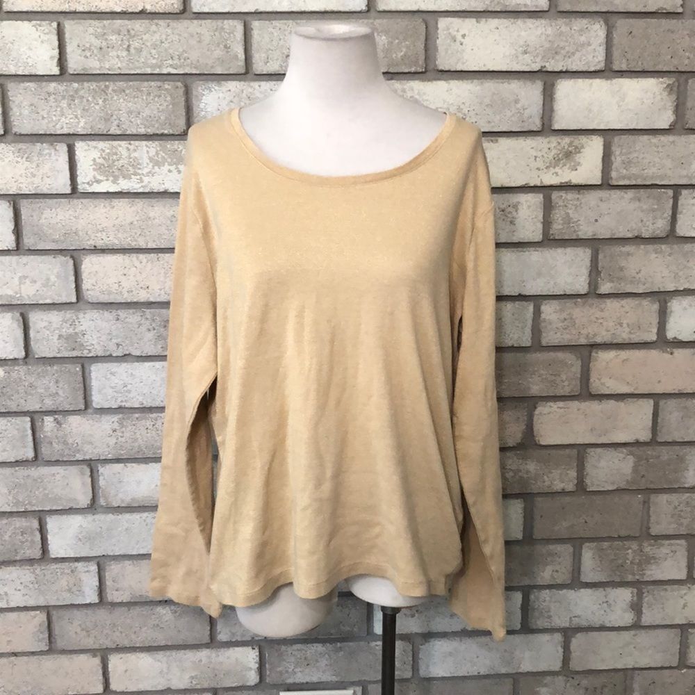 3for$20 long sleeve shirt xl gold glitter runs smaller more like large